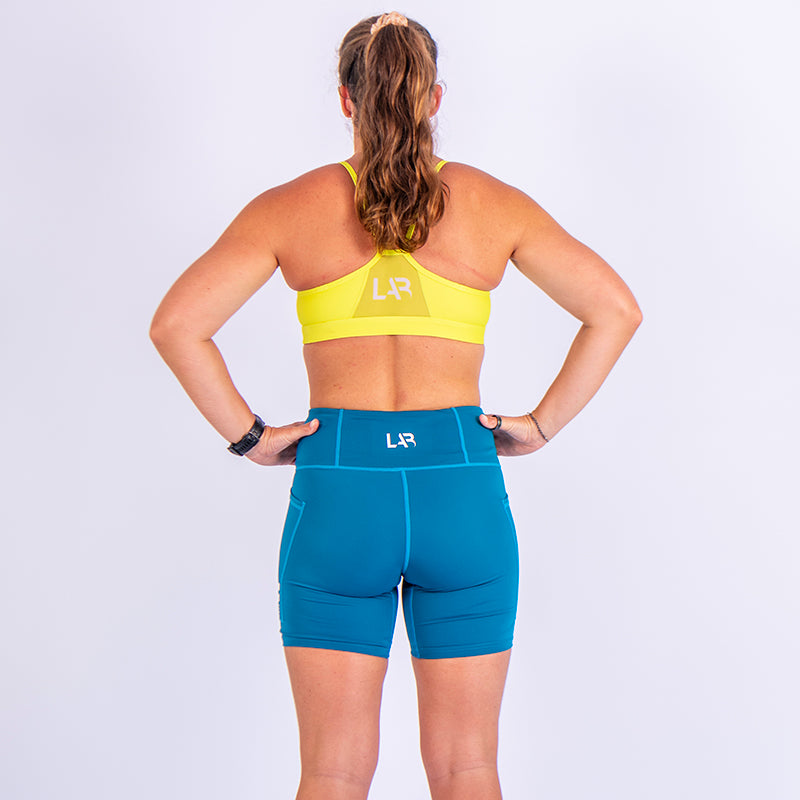 Teal Extra Firm Seamless Mid-Thigh Shorts