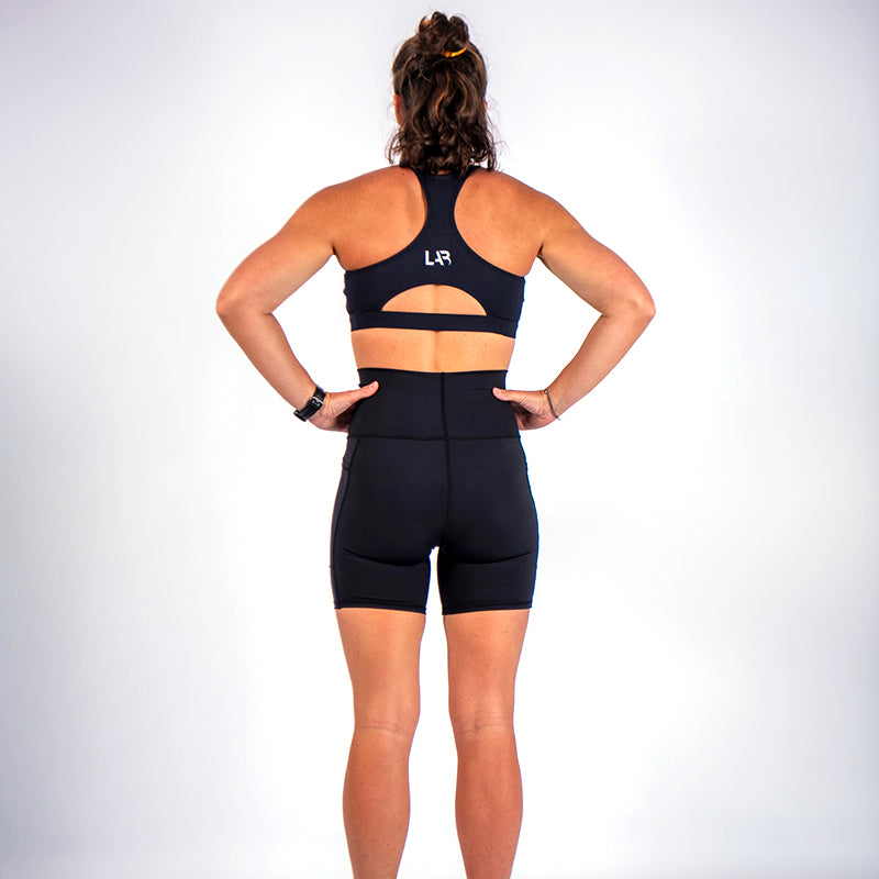 High Waist Seamless Mid-Thigh Run Shorts - Pink