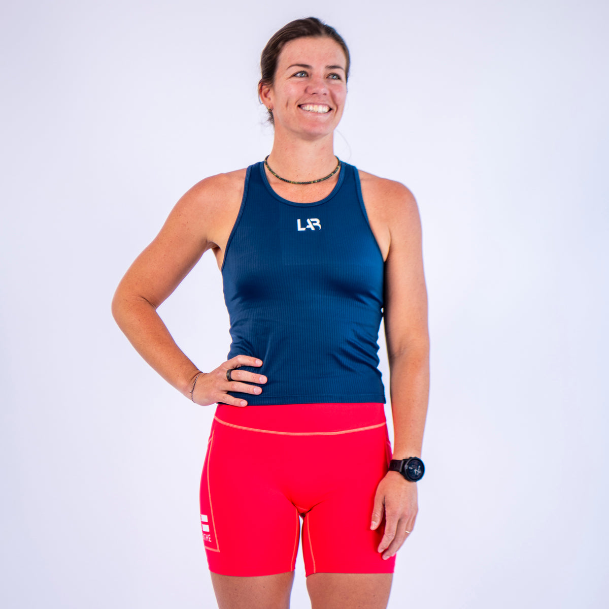 Navy Women's 2-in-1 Run Singlet