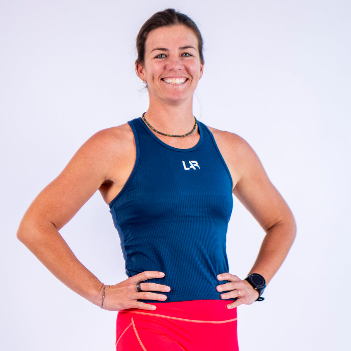 Navy Women's 2-in-1 Run Singlet