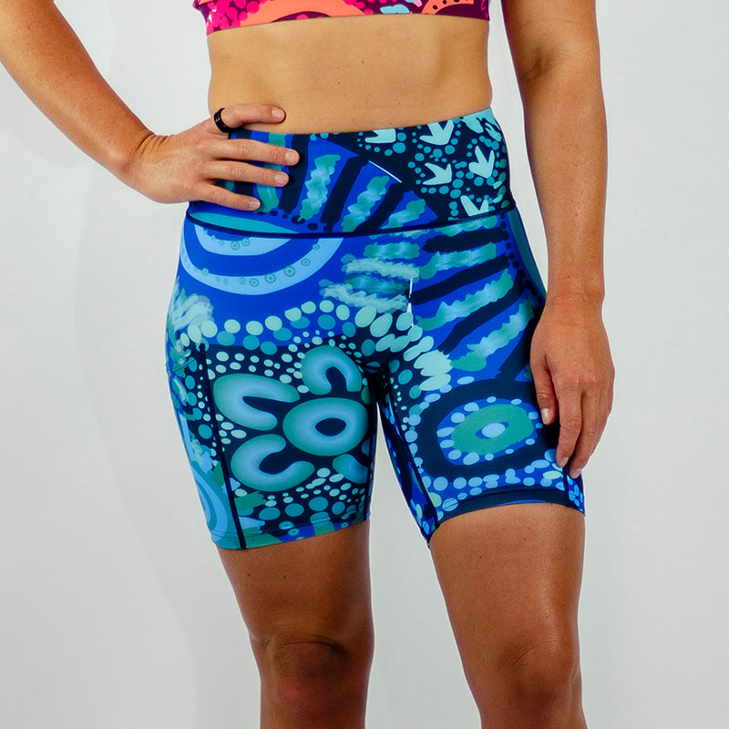 Teal Generations Seamless Mid Thigh Shorts