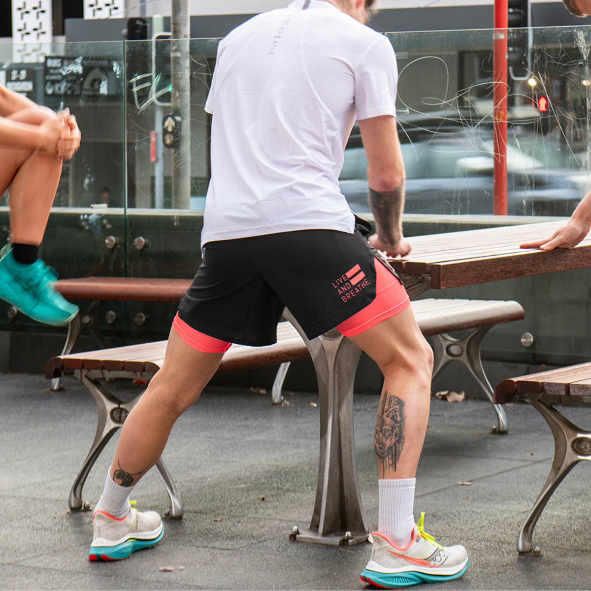 Neon 2-in-1 Men's Run Shorts